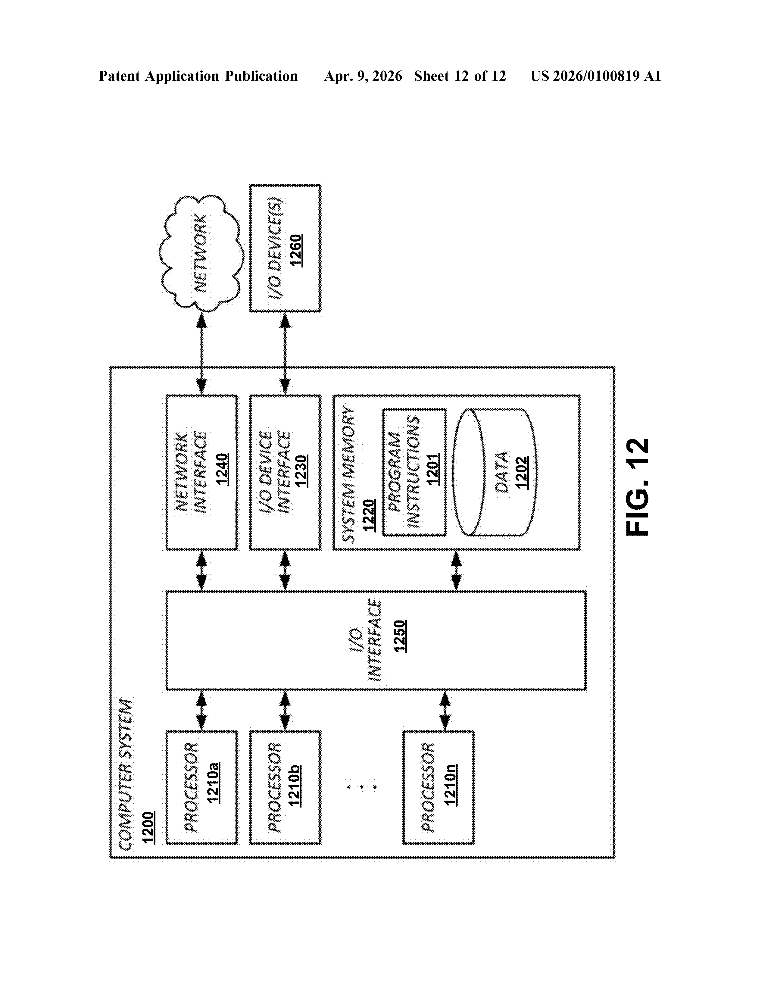 US Patent Application Publication US 2026/0100819 A1 page 13
