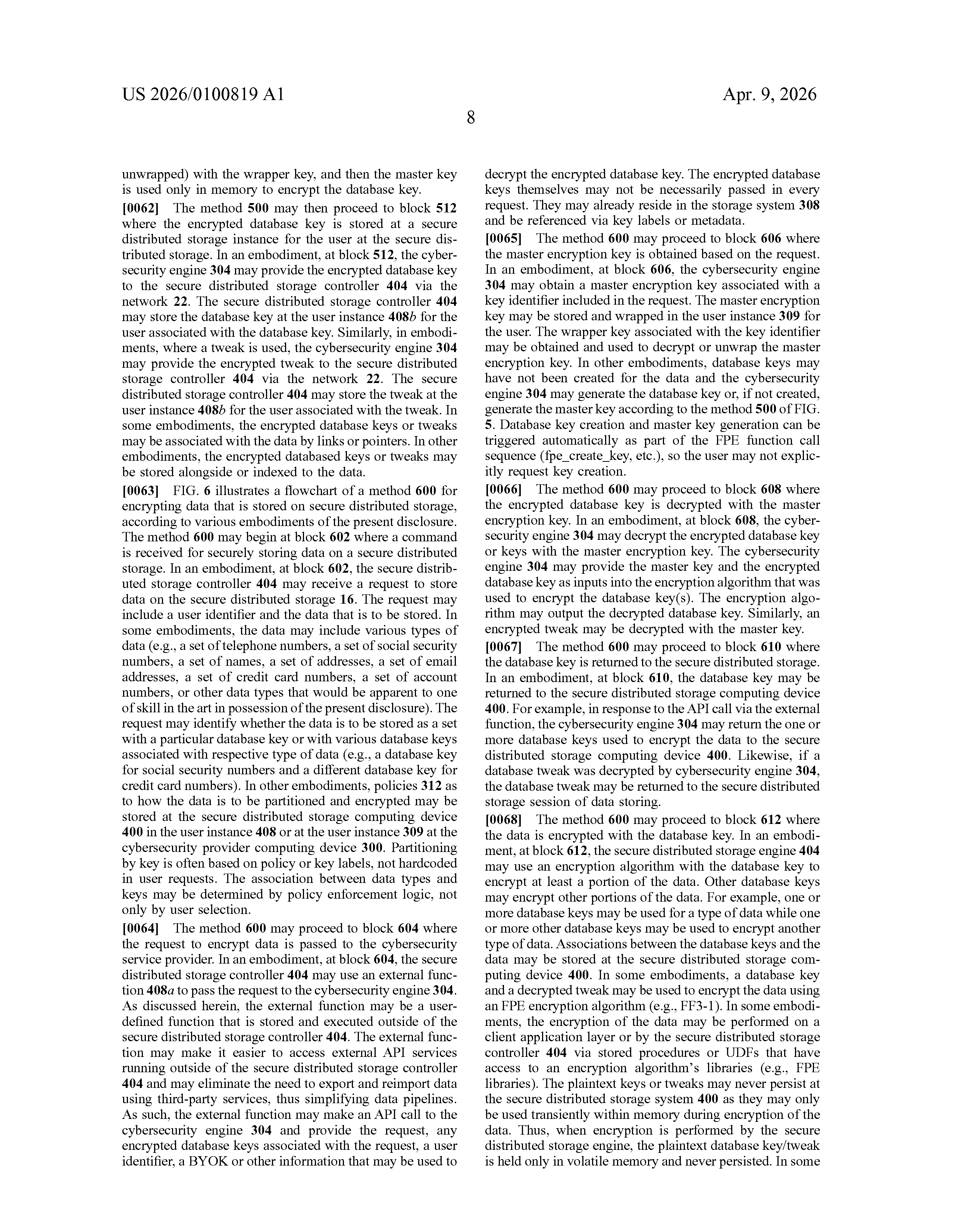 US Patent Application Publication US 2026/0100819 A1 page 21