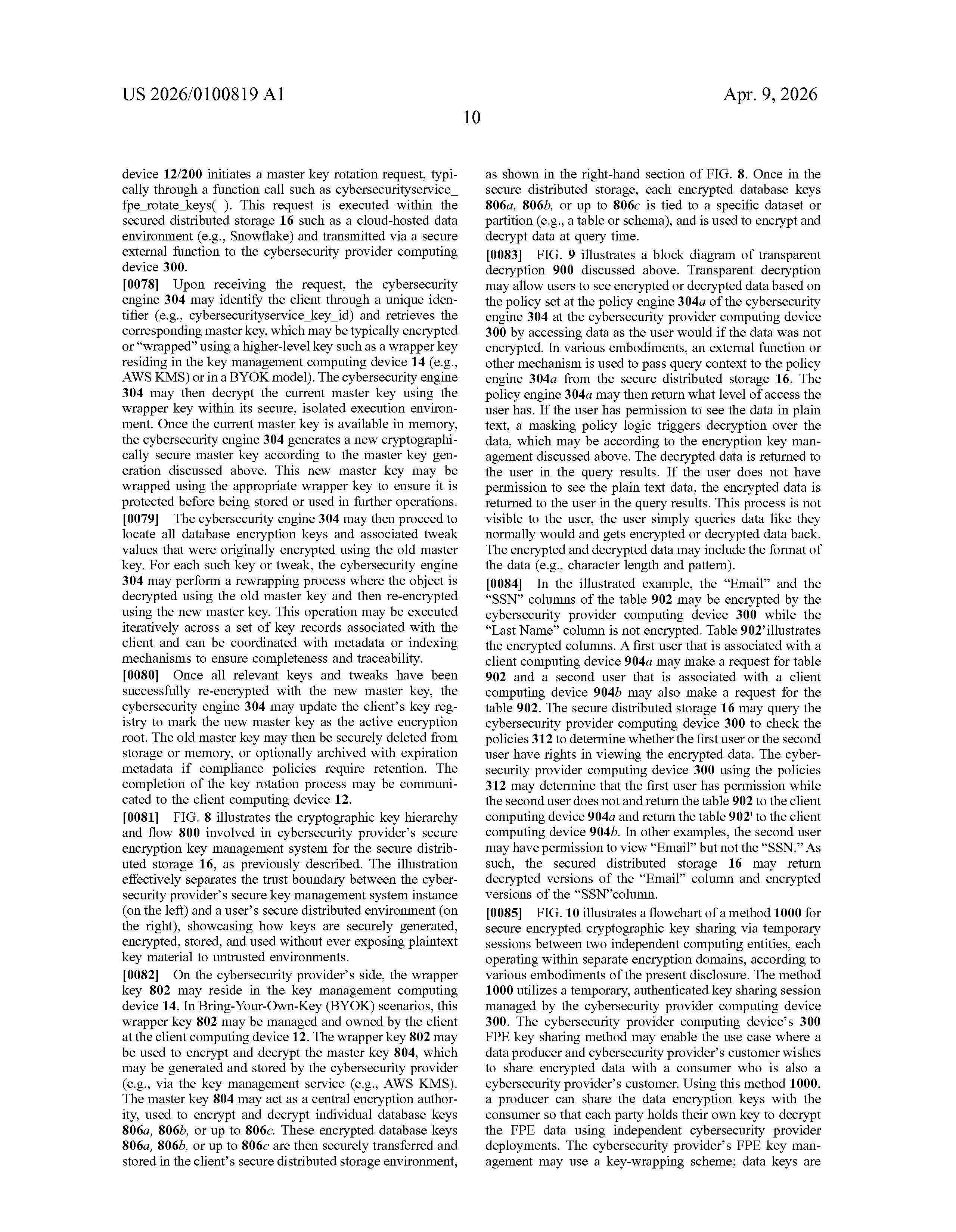 US Patent Application Publication US 2026/0100819 A1 page 23