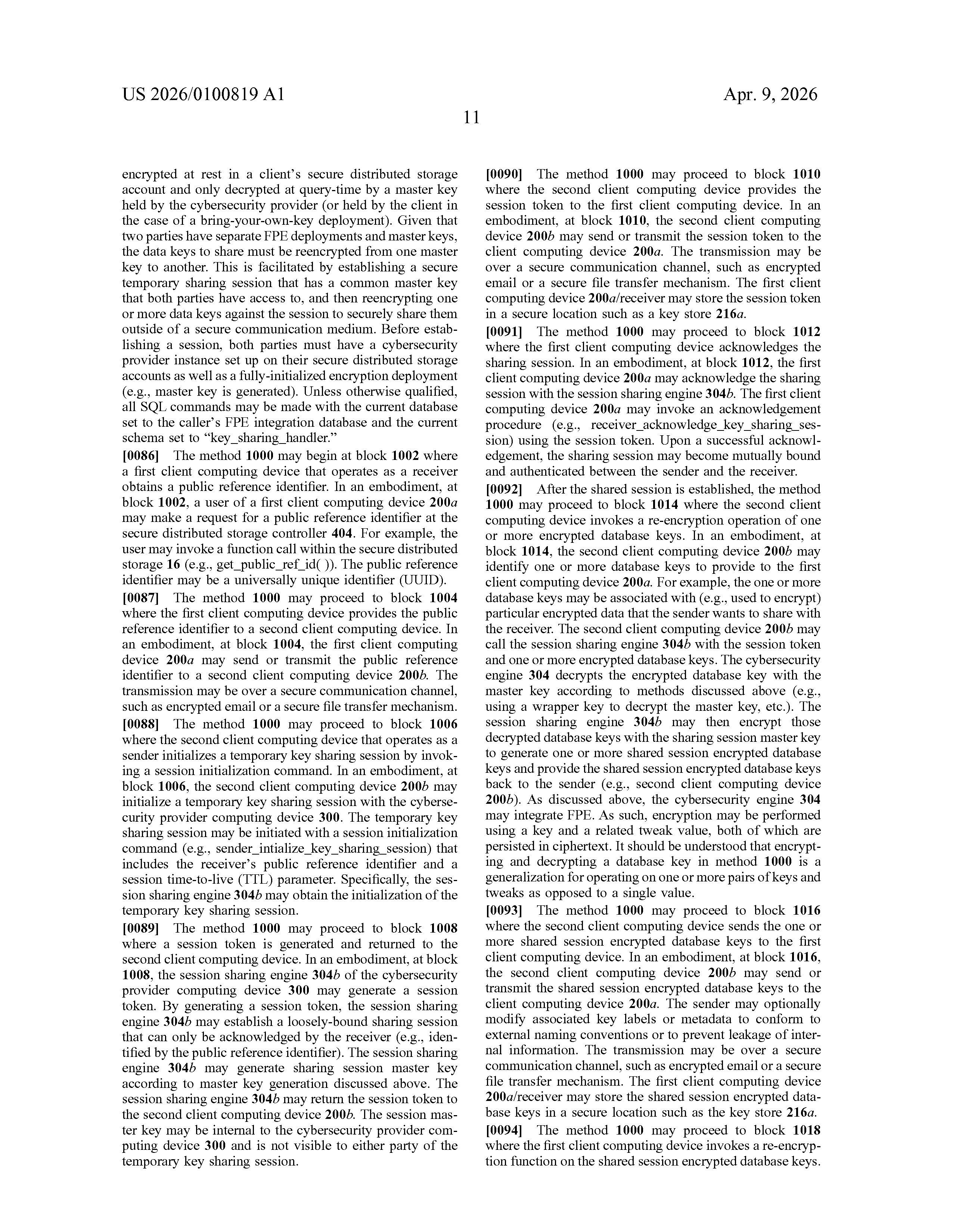 US Patent Application Publication US 2026/0100819 A1 page 24