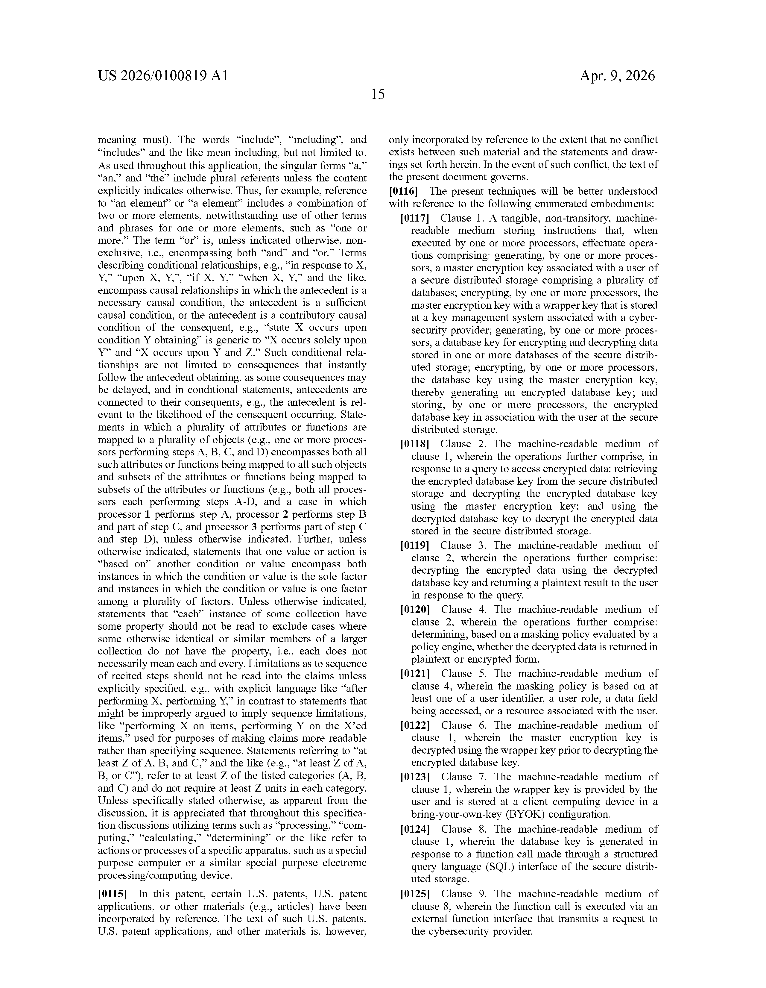 US Patent Application Publication US 2026/0100819 A1 page 28
